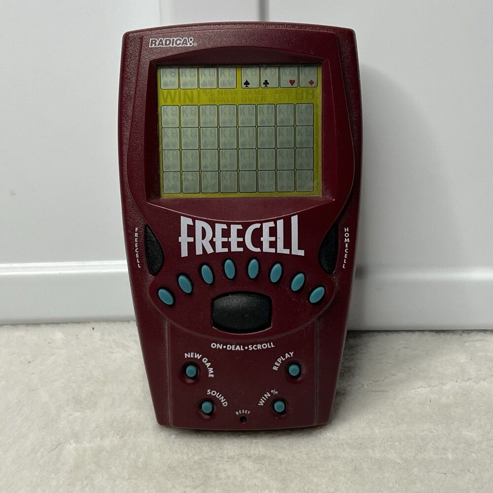 Vintage 1999 Radica Freecell Solitaire Electronic Handheld Game Tested Works